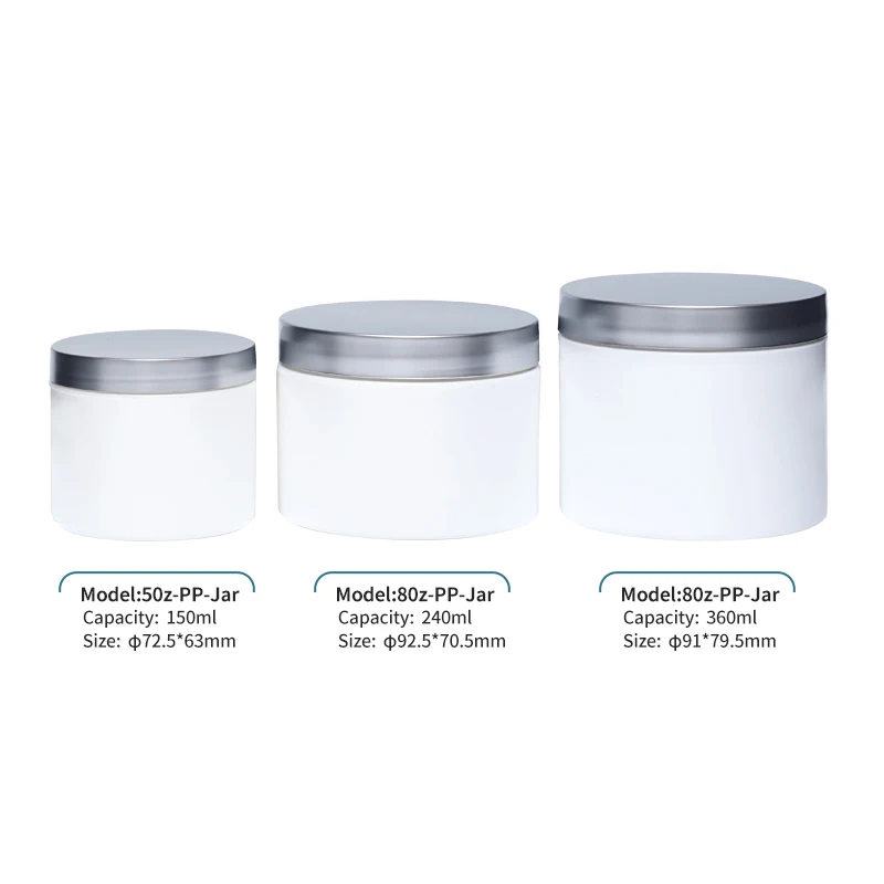 15ml to 600ml Packaging Skin Care Bottle Face Cream Jars Cuscom Color pp Plastic Jar
