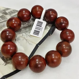 Natural Wood Bead Bracelet, Brown Red Wood Bead Bracelet, Prayer for Retro Handstrings for Women and Men