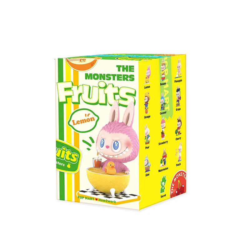 Authentic POOPMART Labubu Fruit Handmade Blind Box Doll - Colorful