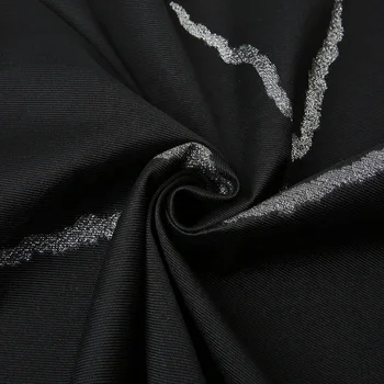TDJG1557M custom textiles black woven 100%poly crisp vintage style boho style metallic hijab brocade jacquard fabric