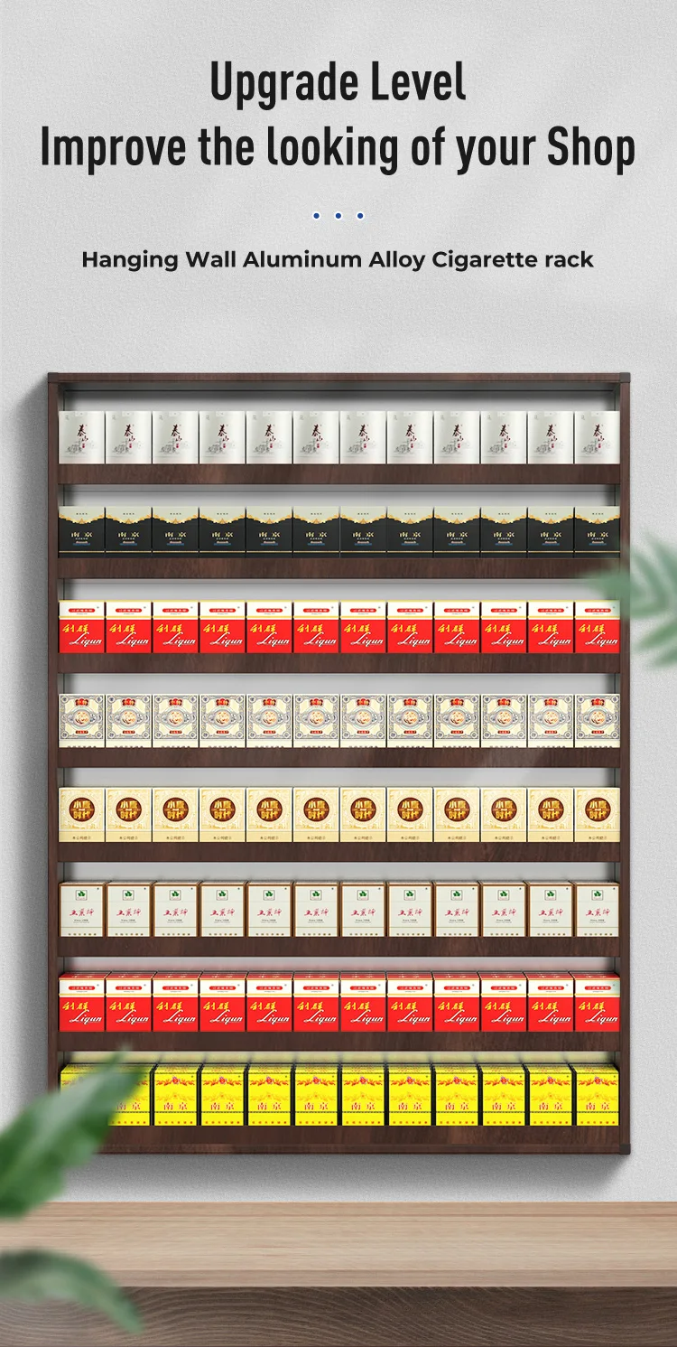 Custom Different Size Tobacco Shelves With Pusher Cigarette Display ...