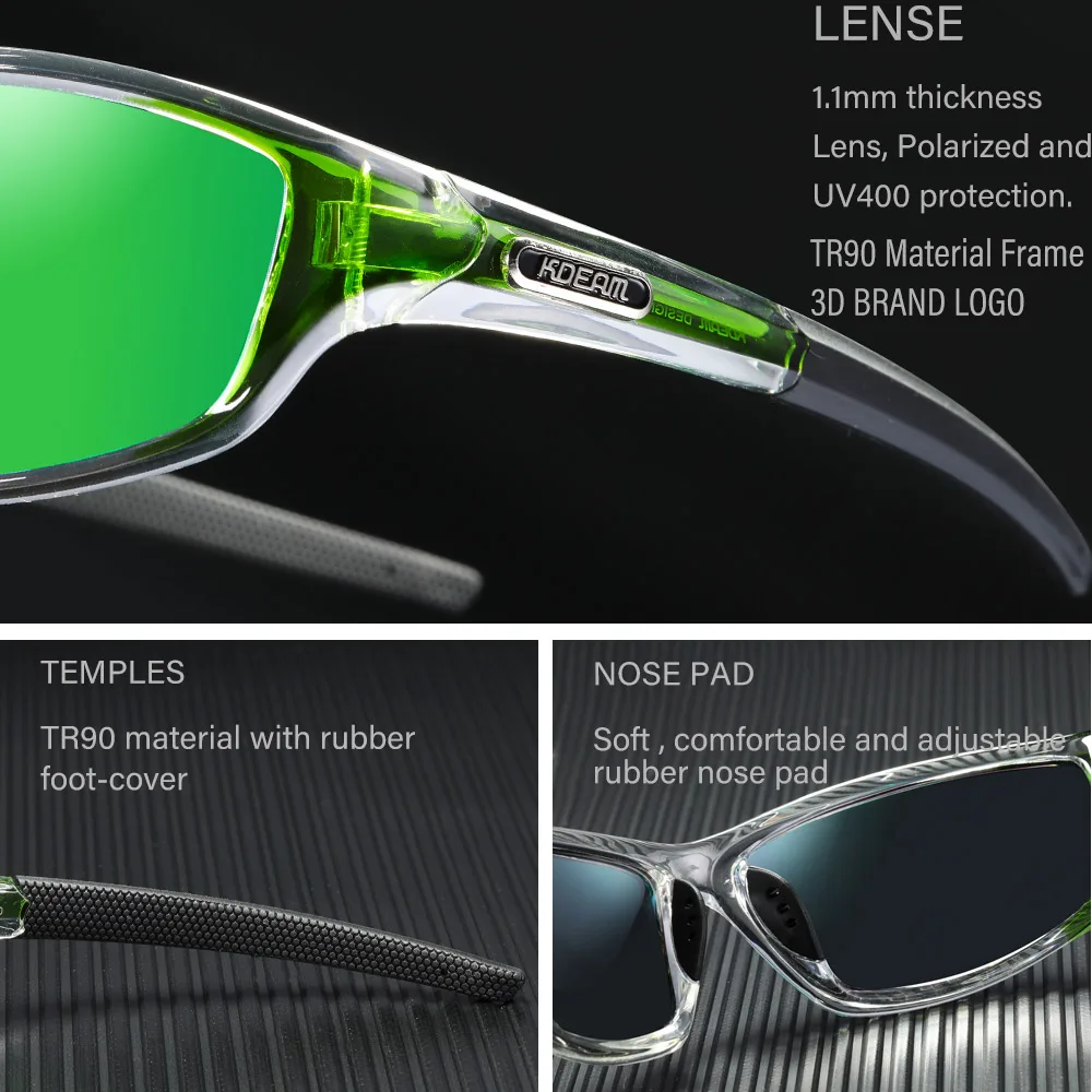 KDEAM 2021 New Arrival Rectangle Polarized Men Sunglasses  Fashion Women Sun Glasses KD0716