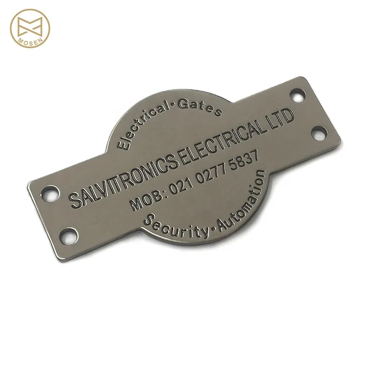 New Arrival Durable Custom Logo Enameled Metal Plate Label for Furniture