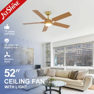 1stshine LED Ceiling Fan Indoor High Quality Big air Volume 52 Inches LED Lighting 5 Blades Ceiling Fan