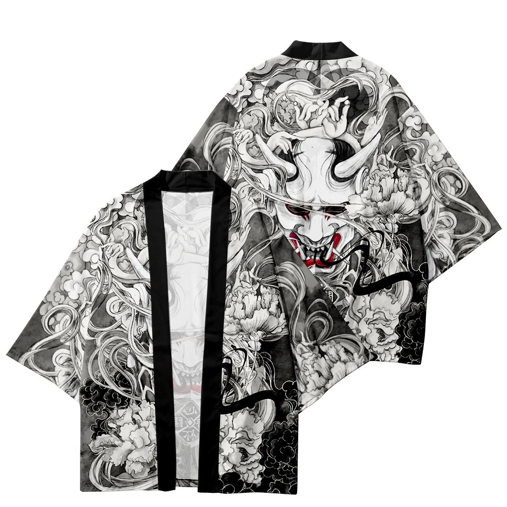 Wholesale Summer Anime Fox Print Shirts Loose Traditional Kimono Men Women  Yukata Japanese Cardigan Cosplay Haori Clothing From m.