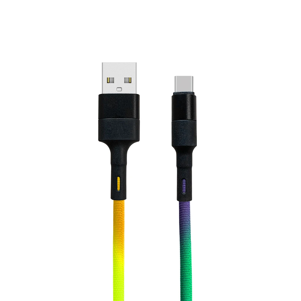 Пользовательский разноцветный usb-кабель для быстрой зарядки usb c кабель 2