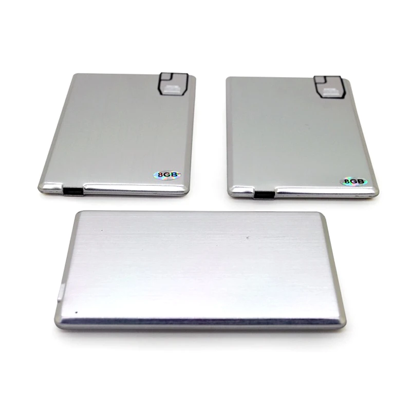 Customer Logo Credit Card USB Flash Memory 2MM Thin Wallet Card USB Flash Drive 8GB