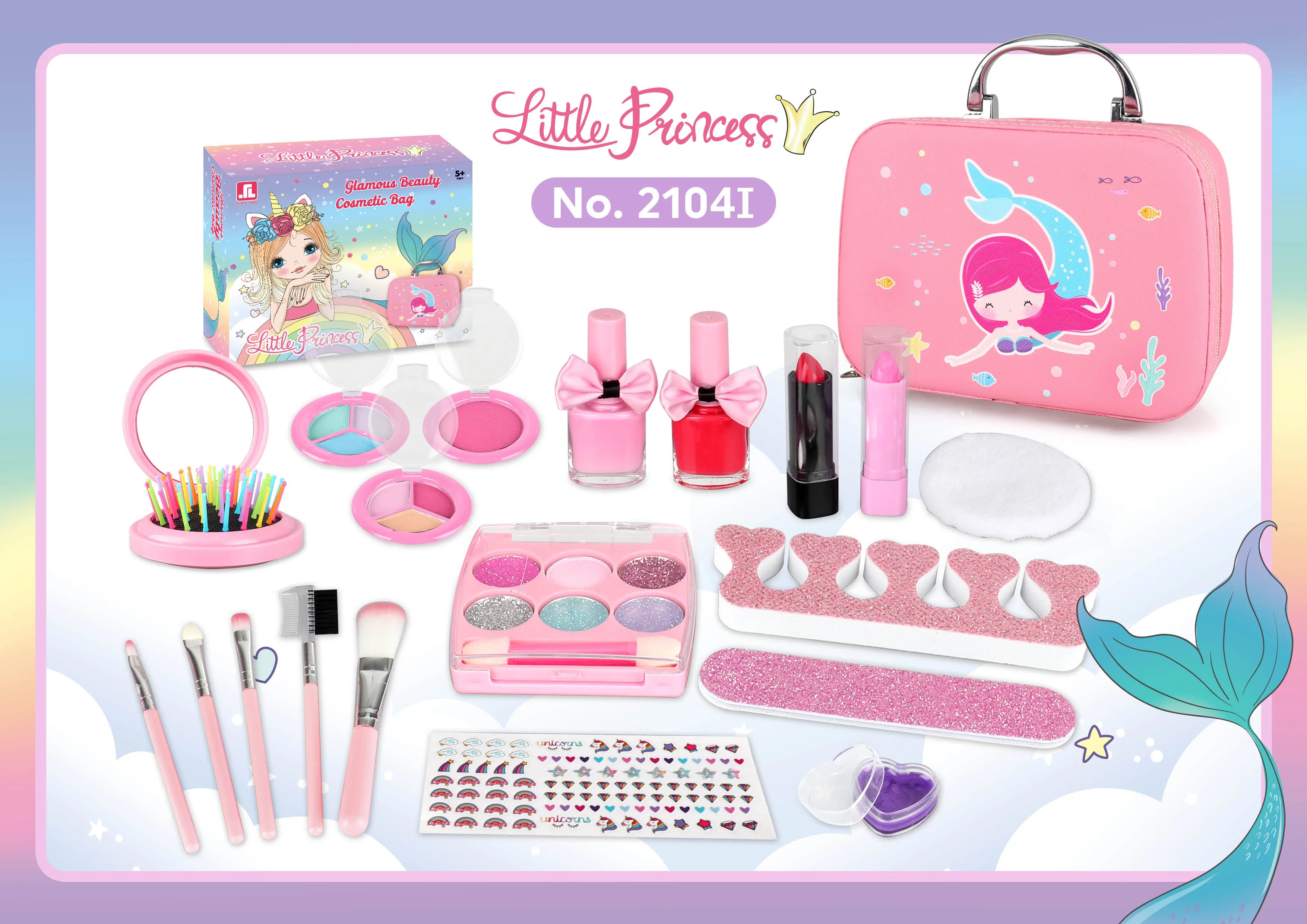 Latest Girls Makeup Kit Astm En71 Makeup Sets Kids Makeup Toys Set With