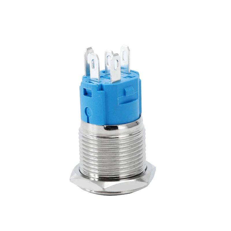 Metal Push Button Switch Momentary Latch 10mm 12mm 19mm 22mm 30 mm 5v 12V LED NO NC on Off