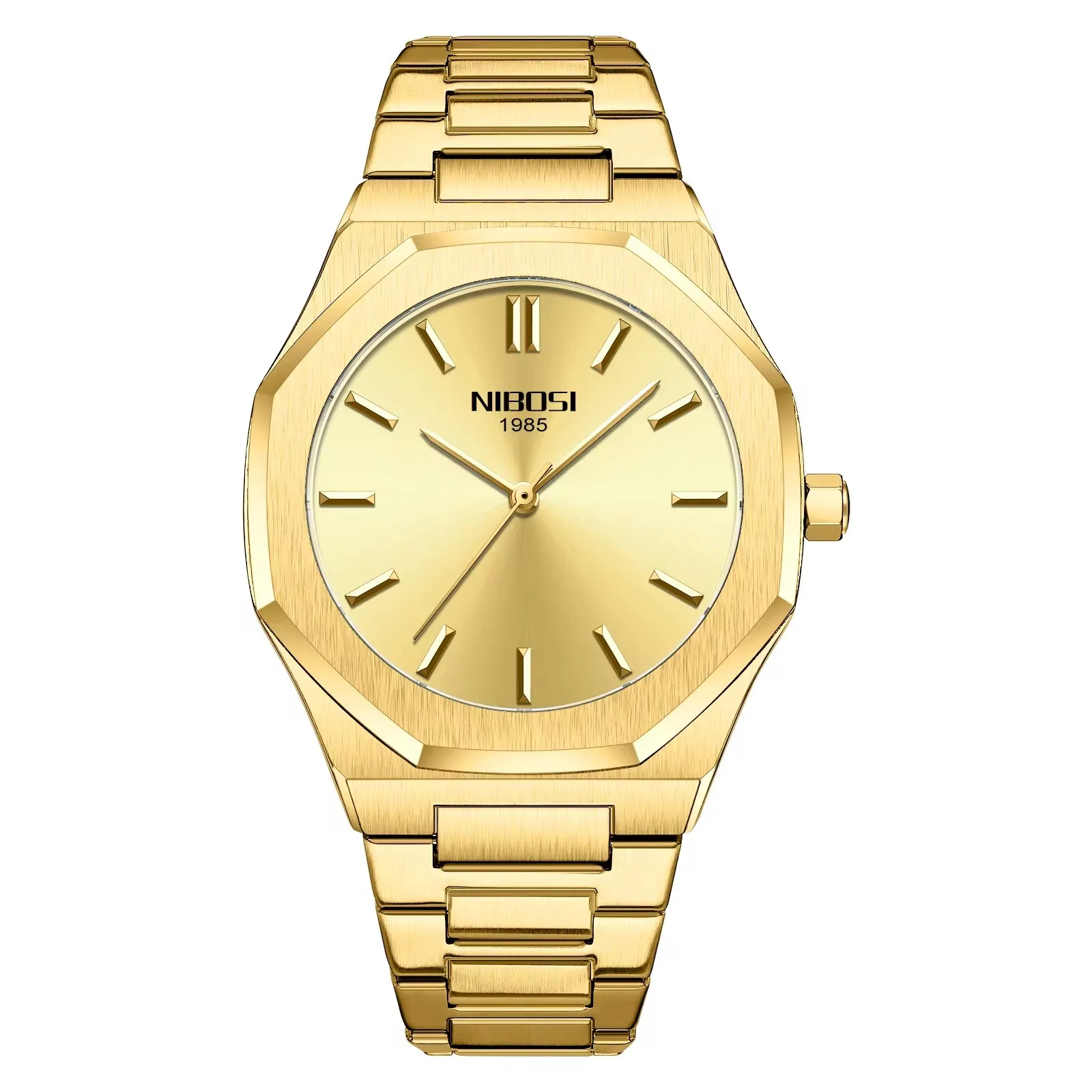 NIBOSI 2520 Quartz Stainless Steel Strap Luminous Japan Movt Business Classic Watches for Men