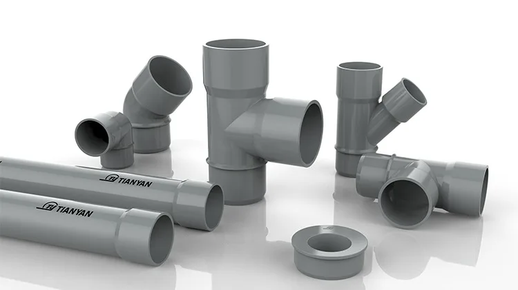 Plastic Pipe Fittings Pvc Upvc Din Drainage 45 Degree 3-way Straight ...