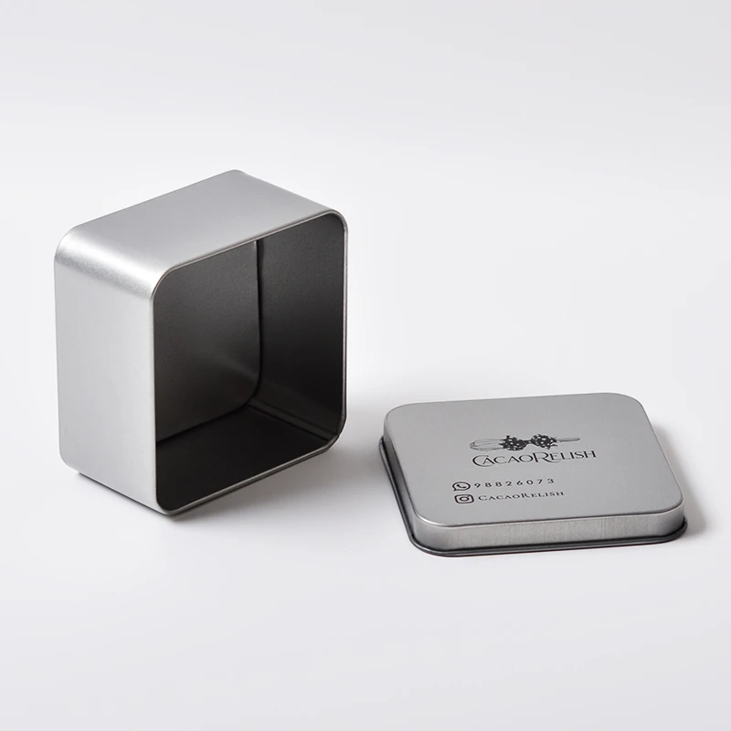 Wholesale Logo Printed Tin Box Rectangular Chocolate Metal Box Metal Storage Gift Packaging Box
