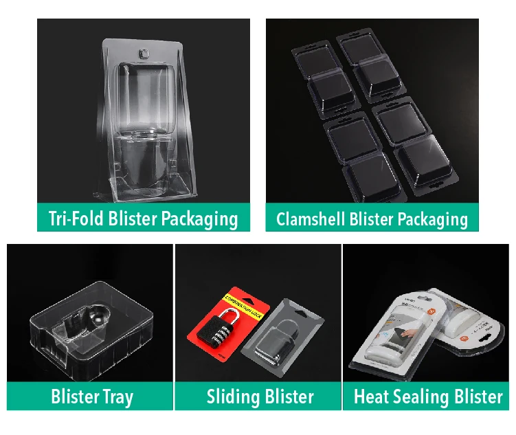 Customized High Transparent Recycled Plastic Hinged Clamshell Blister