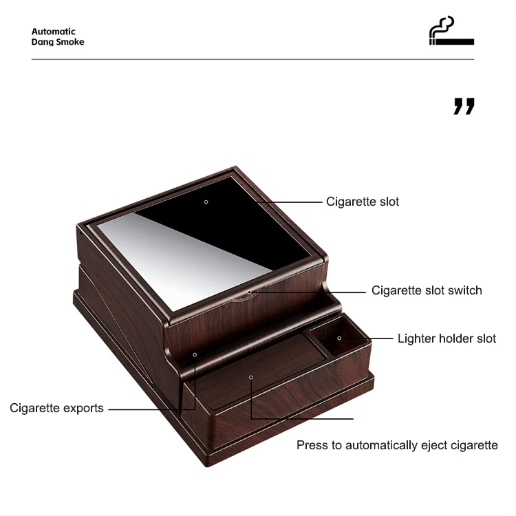 Car Cigarette Organiser Case Automatic Cigarette Dispenser 40-Cigarette  with Mirror Dual-Purpose for Home and Car