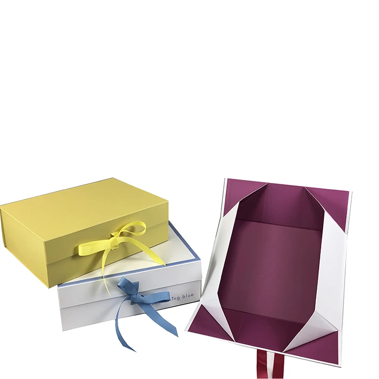 HENGXING Custom Design Printed Private Label with Ribbon  Large Size Clothing Storage Packaging  Gift Box