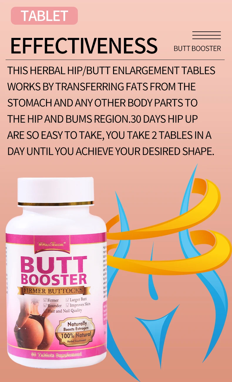 Healthcare Butt Booster Tablet Firmer Buttocks Hip Up Big Butt Caosule