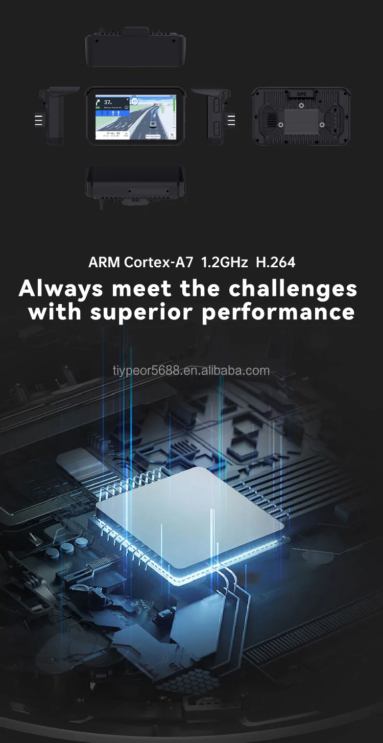 product tiypeor gps navigation motorcycle ipx7 waterproof moto tpms monitor system carplay display screen portable android auto monitor-3