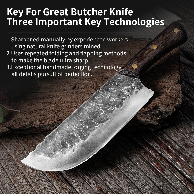 Handmade Forged High Carbon Full Tang Butcher's Cleaver by