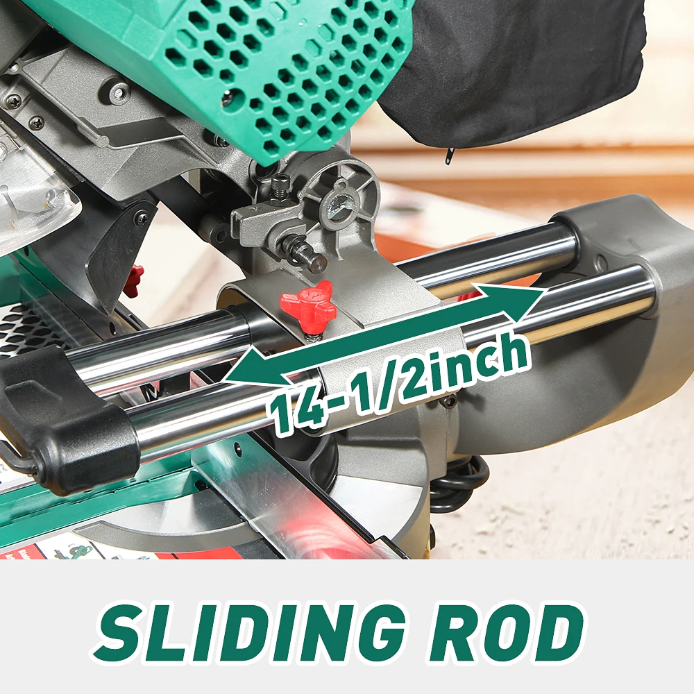 Sliding Mitre Saw Hychika 10 In 15 Amps 1800w Compound Miter Saw