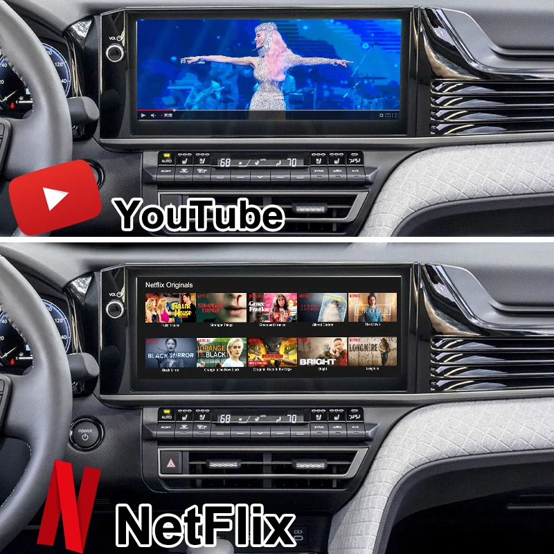 Lsailt Android 13 Multimedia Interface for Toyota Camry 2025 Crown RAV-4 Lexus RX NX ES ...OEM Retrofit Unit with YouTube