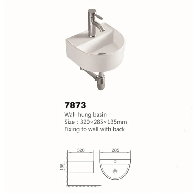 Cheap Price Small Ceramic Sanitary Ware Bathroom Kitchen Wash Hand Wall Hung Basin Sink