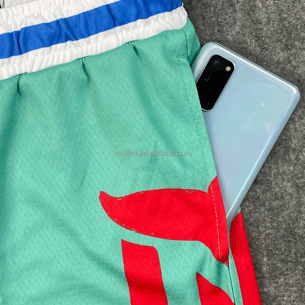 Custom Personal Logo Basketball Shorts With Two Pockets Classic Print