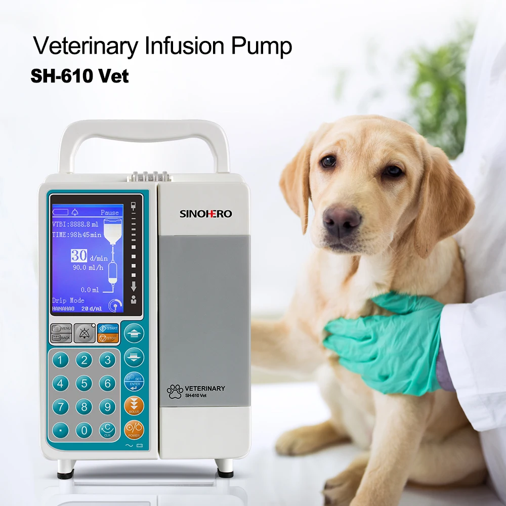 High quality 3.5' LCD Veterinary infusion pump syringe pump infusion SH-610 Vet Portable Volumetric Infusion Pump