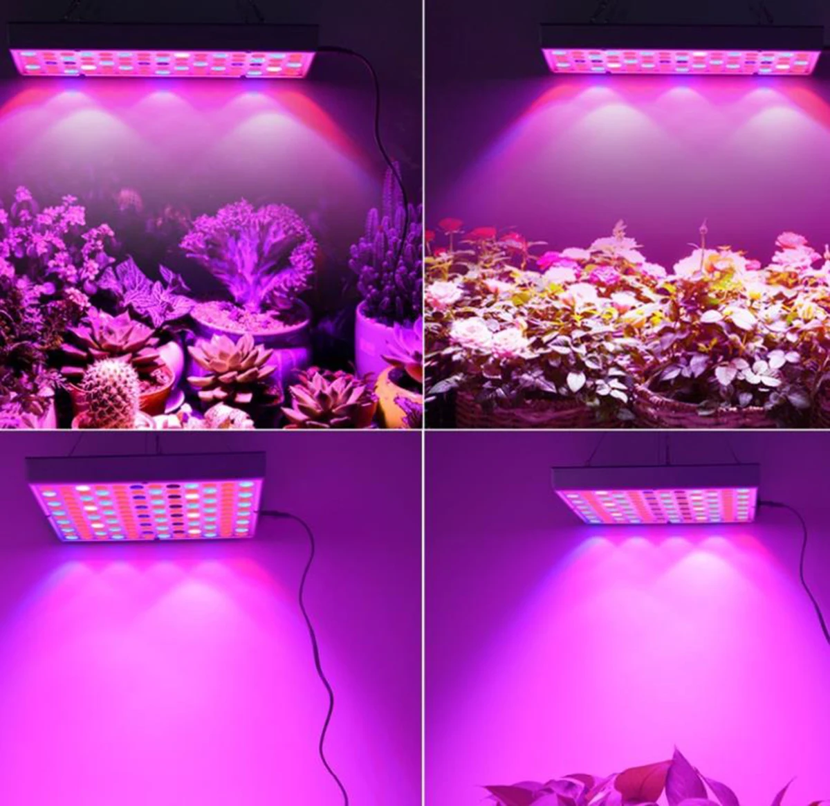 45W LED Grow Light for Indoor Plants Growing Lamp 144LEDs UV IR Red Blue  Full Spectrum Plant Lights Bulb Panel for Hydroponics