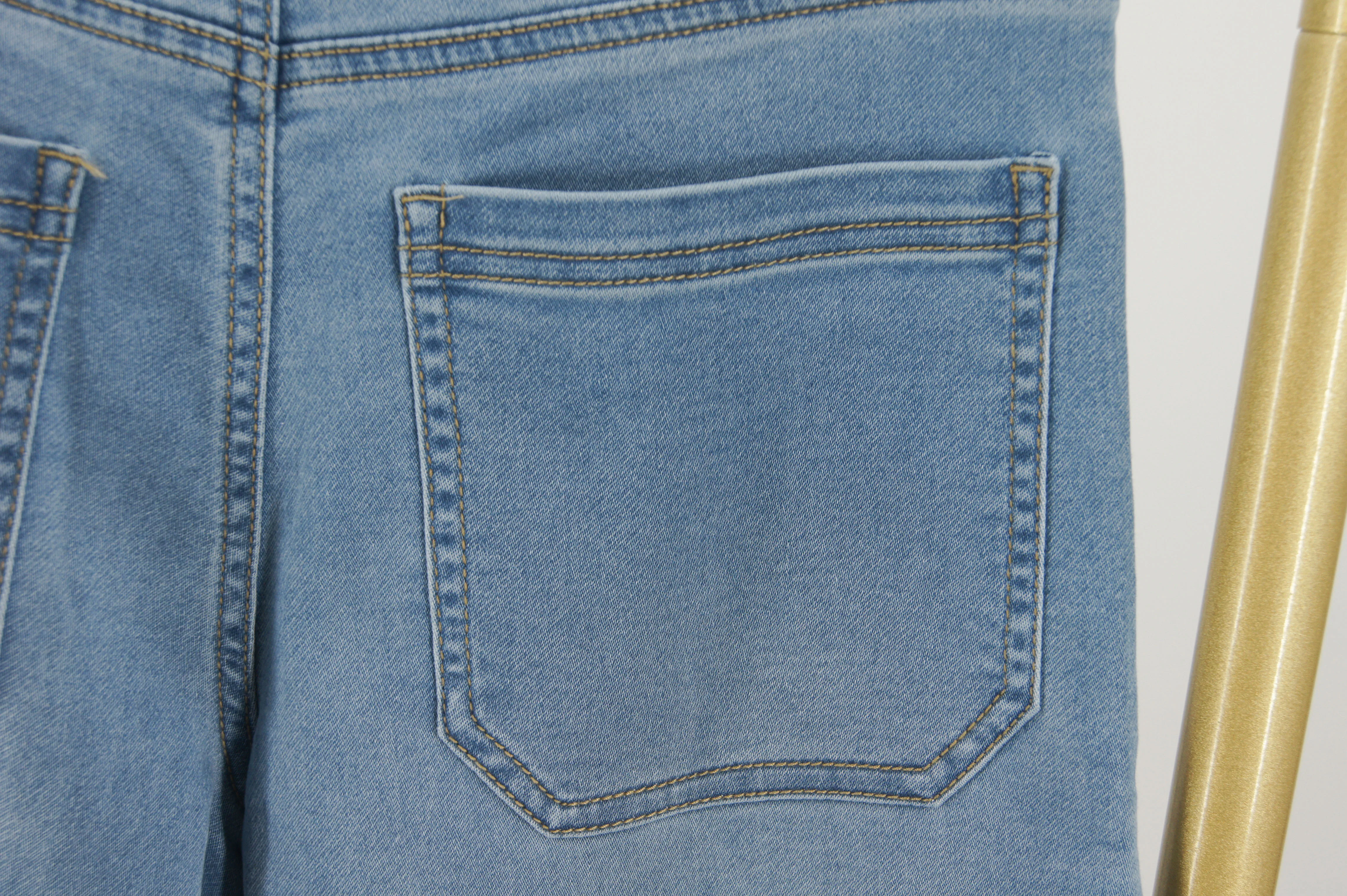 Casual Design, Drape and Slimming, Floor-length Blue Washed Loose Slightly Flared Jeans