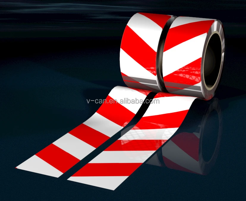 Reflective Adhesive Warning Tape,Slant Strip Reflective Tape,Barrier