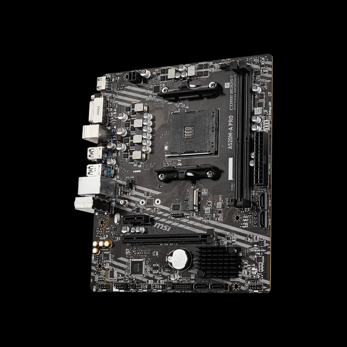 MSI A520M-A PRO Desktop Computer Motherboard AM4 AMD CPU 5600x