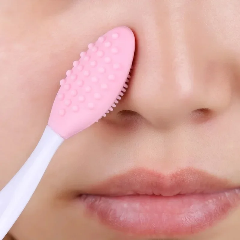 Women's Fashionable Silicone Lip Scrubber Brush Facial Kit Alphabet Pattern for Valentine's Day Wedding Makeup Tools Cleaner