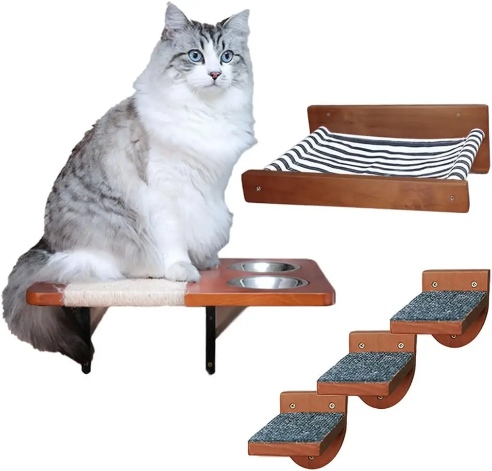 5 Pc Modern Cat Wall Shelves Sturdy Cat Wall Furniture Cat Shelves For ...