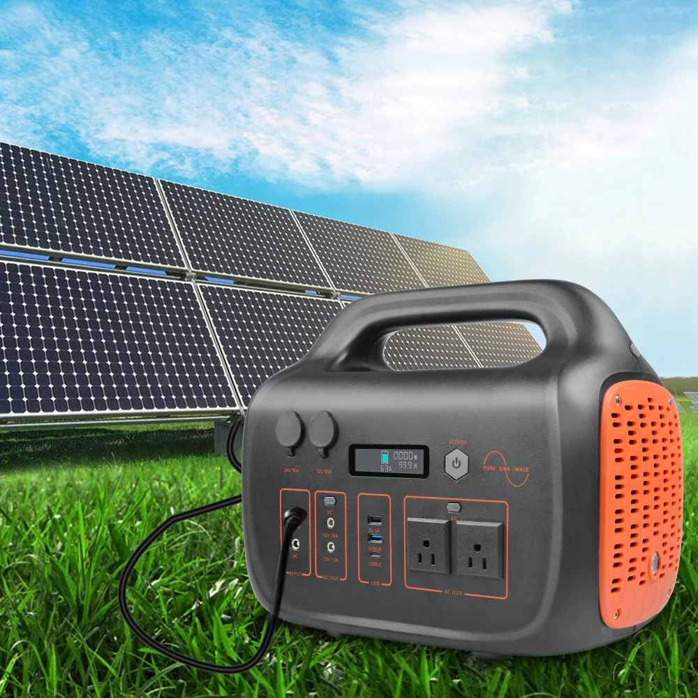 Home Power Station Solar Generator 500W 600W 1000W 1500W 220V Portable Backup Power Generator Solar
