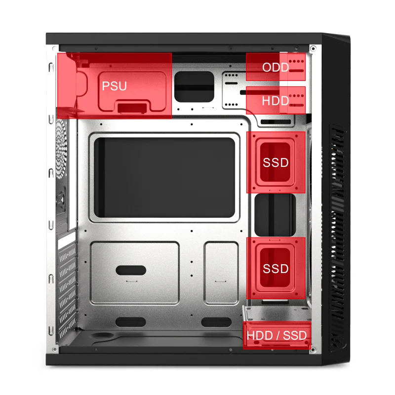 J01p Computer Atx Case Mid Tower With Power Supply 200w Buy Computer