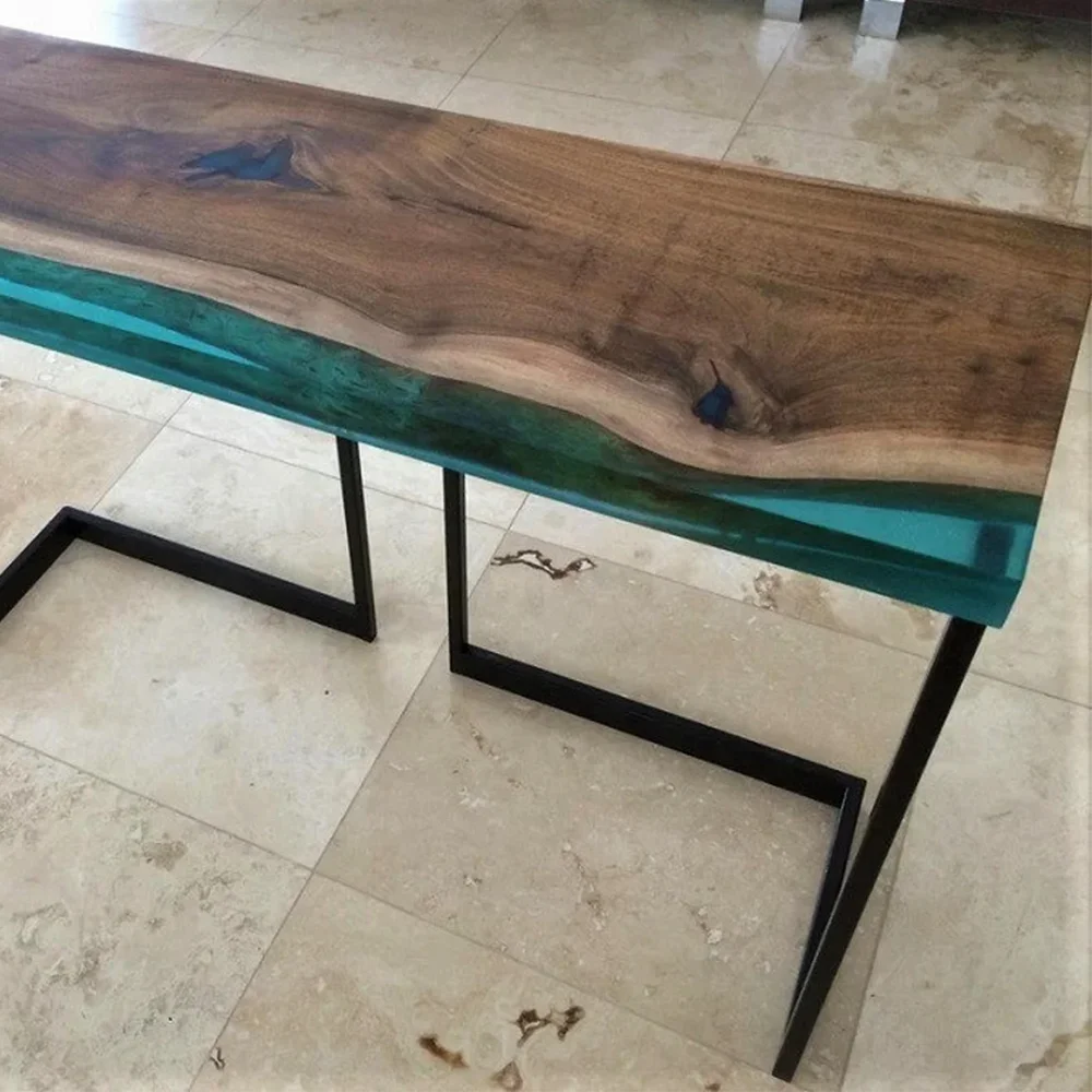 Console Table Home Office Live Edge Table Epoxy Resin Coffee Home Console Table