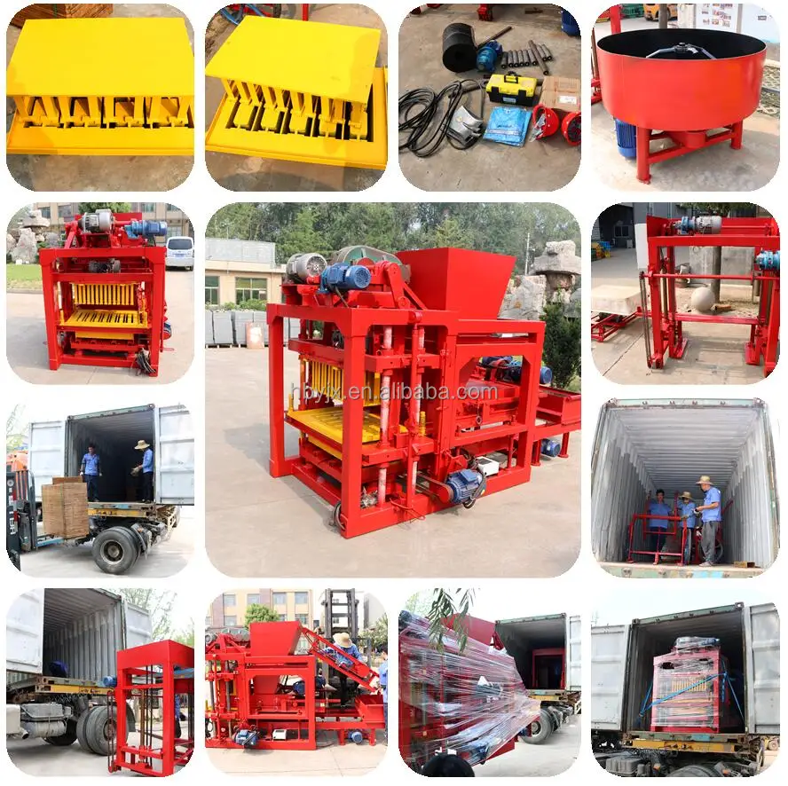Cement Hollow Block Machine for Factory Construction Qtj4-25d Maputo Concrete Block Machine