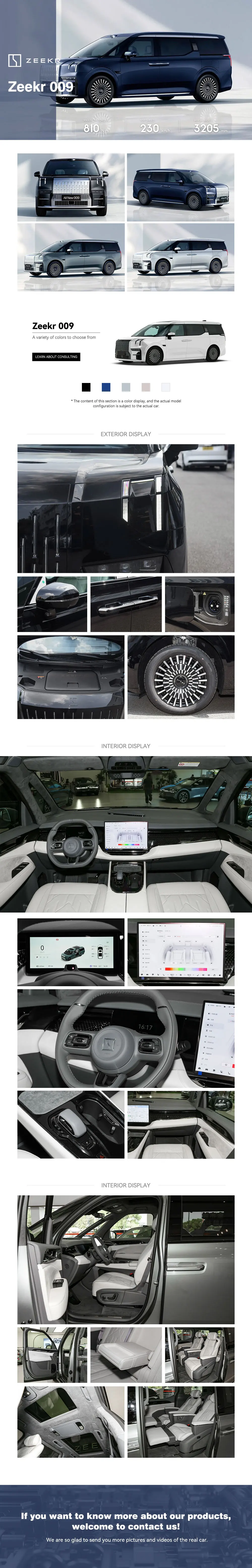 product geely zeekr 009 2024 7 seat aisle 108kwh adults automatic electric vehicle dc high quality fast charging zeekr 009 used cars-1