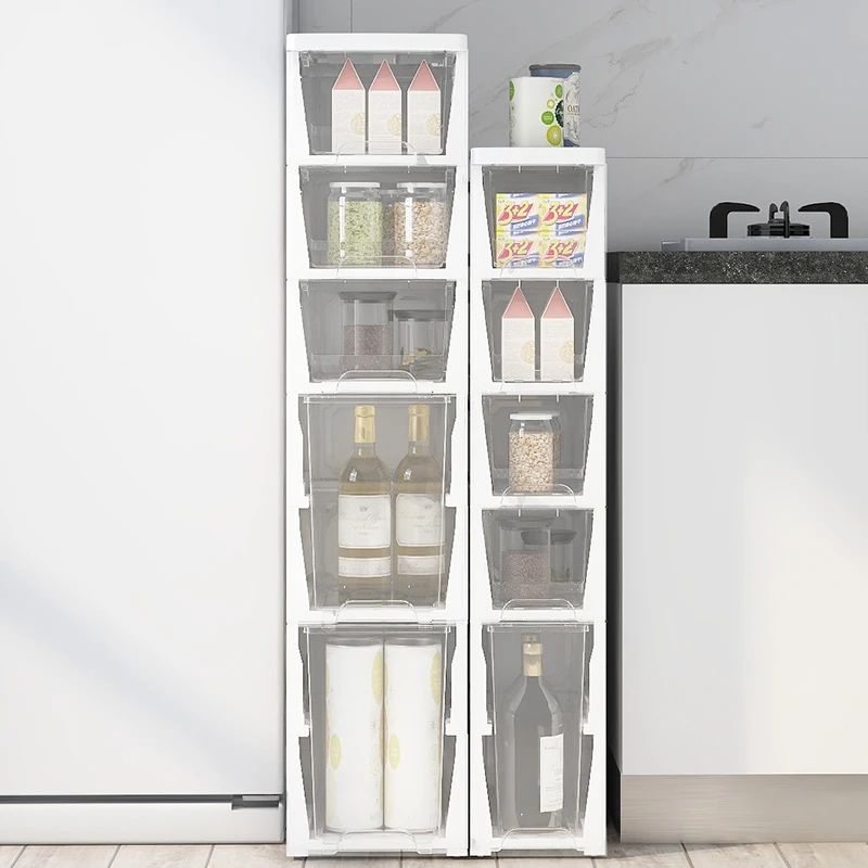 Multifunction Durable Plastics Storage Drawer Drinks and Snacks Storage Cabinet