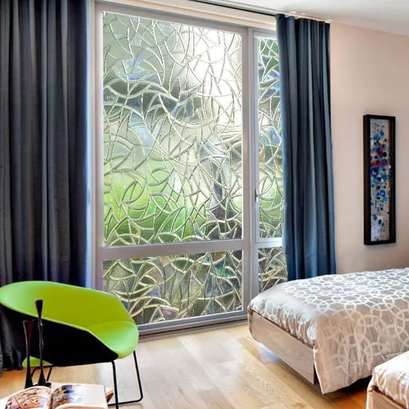 Window Privacy Film 3d No Glue Opaque Static Cling Vinyl Glass Sticker
