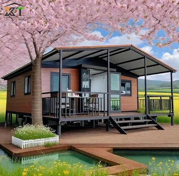 Livable Prefabricated Prefab Mobile Tiny Home 2 3 4 5 Bedroom 20ft 40ft Folding Expandable Container House Terrace Sunroom