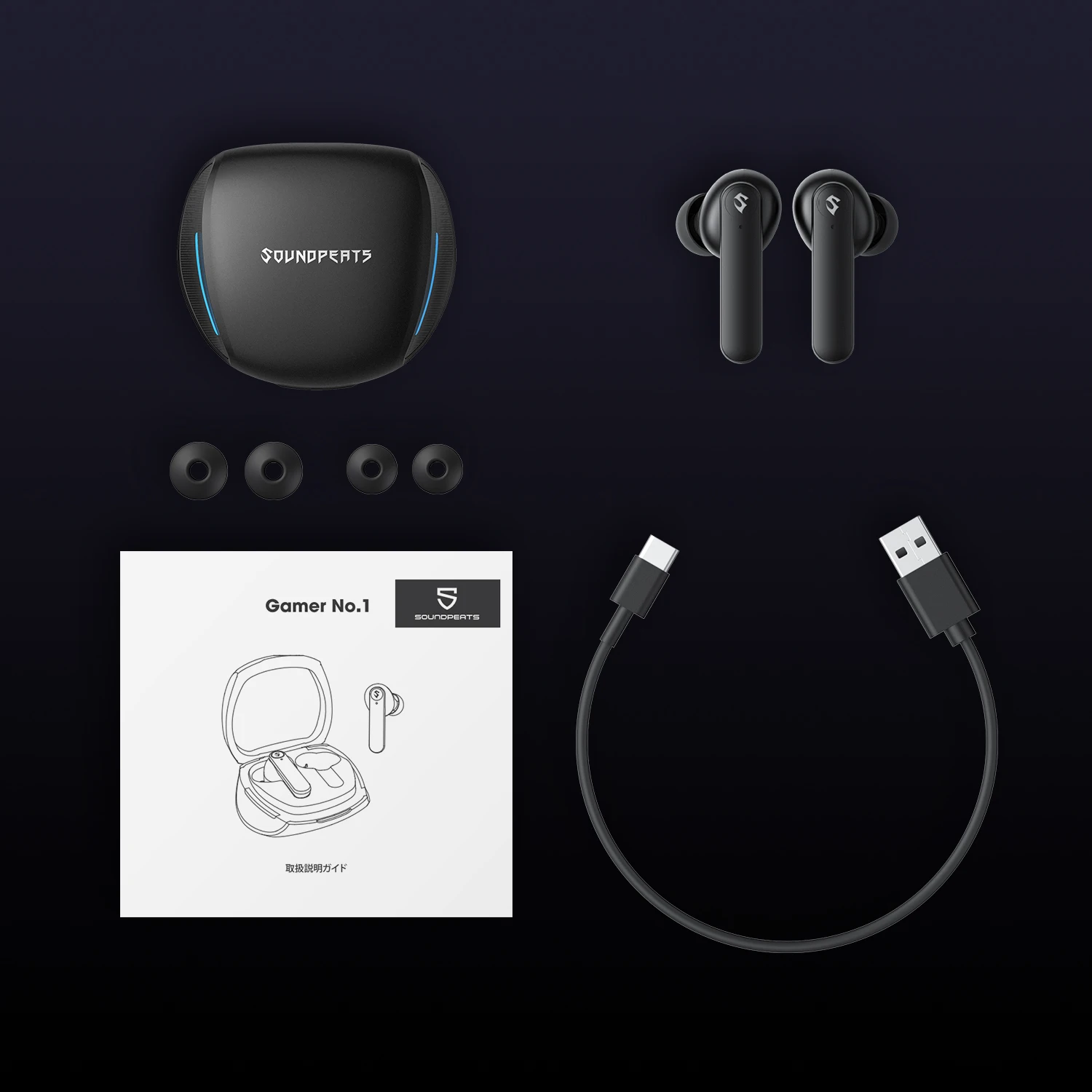 New Arrival SoundPEATS Gamer No .1 Gaming Earphones tws earphone 60 ms Low Latency Type-C Charging wireless earphones headphone