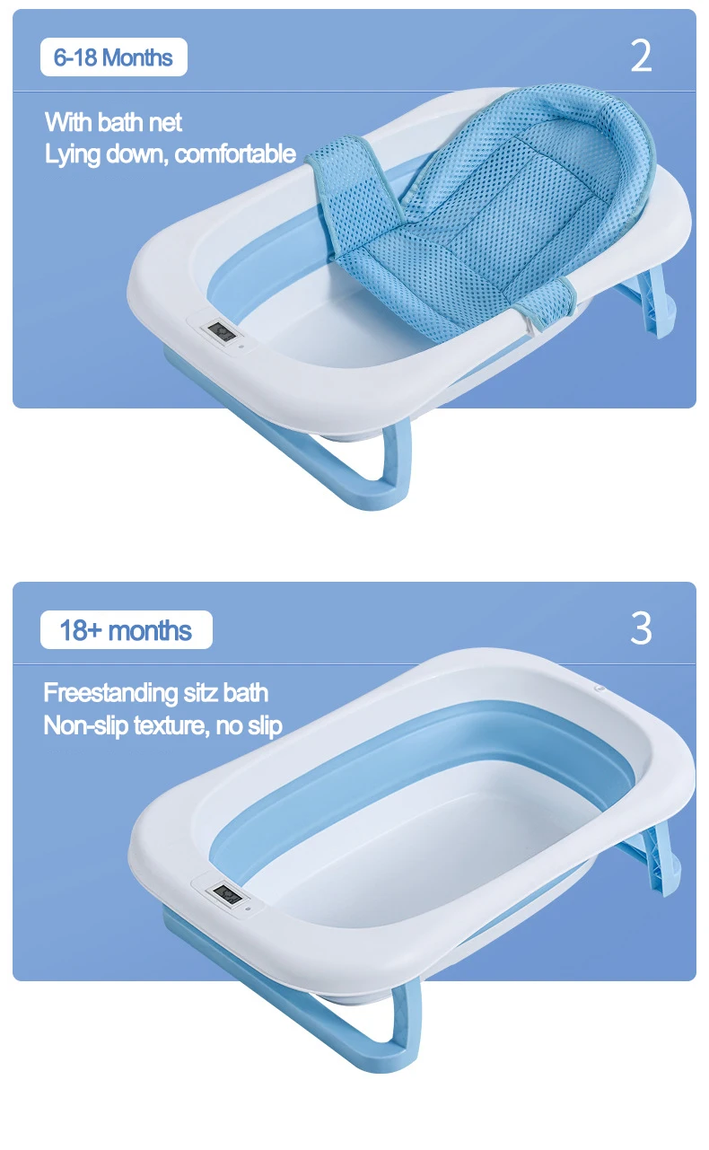 Hot Selling Large Size Foldable Shower Tub For Baby Toddler Collapsible