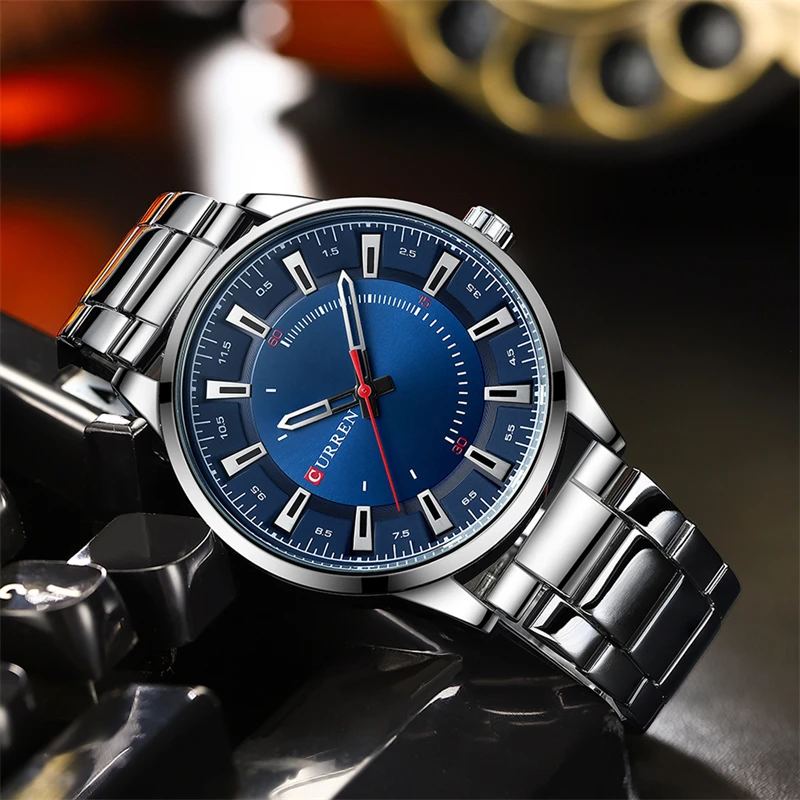 CURREN Sport Men Watch Top Brand Luxury Business Waterproof Male Clock Stainless Steel Quartz Man Wristwatch Gift 8406