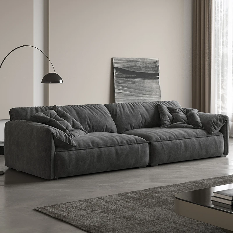 Italian Minimalist Elephant Ear Sofa Luxury Family Living Room Sofa Cream Style Furniture ...