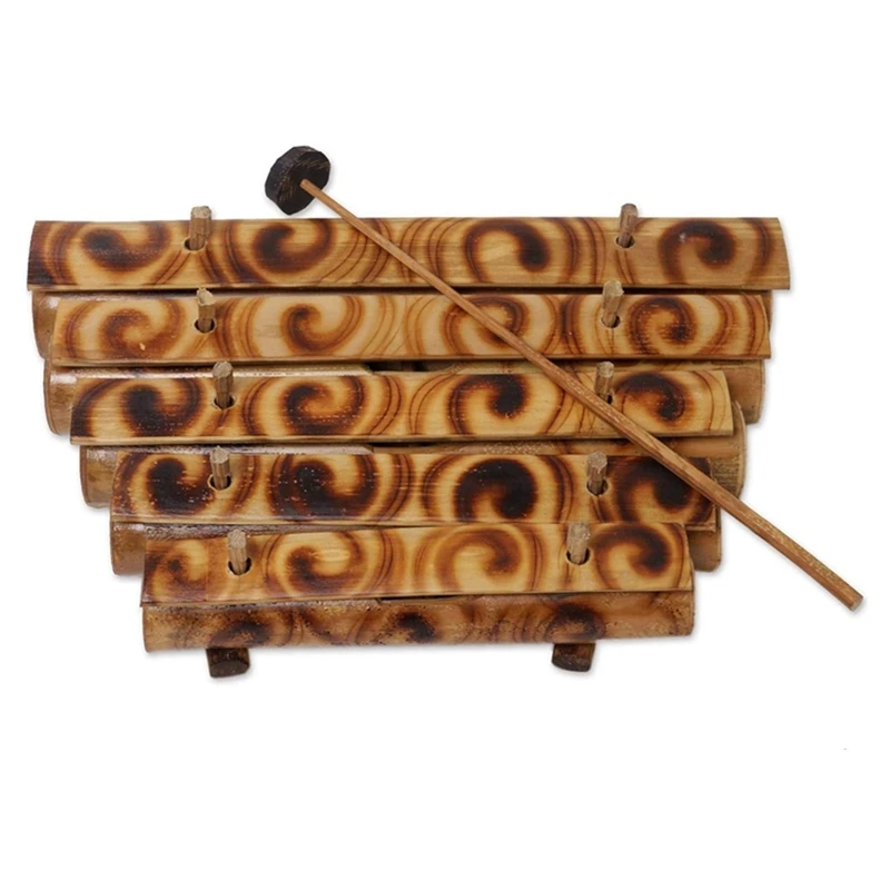 Large Size Percussion Instrument Wood Xylophone With Mallet 5 Tone Bamboo Zen Energy Chime for Any Musician