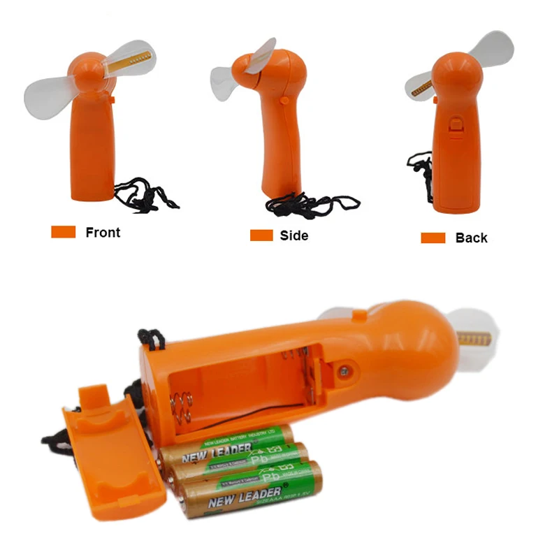 Mini LED Light Fan - Battery Operated with Customizable Logo