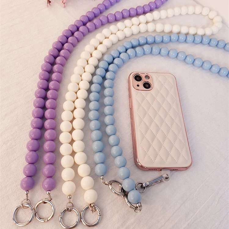 Шнурок для смартфонов с креплением для телефона, универсальный шейный ремешок с красочными бусинами для телефона