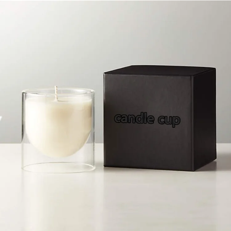 Custom Glass Candle Jars 2024 New Candle Cups Clear High Borosilicate