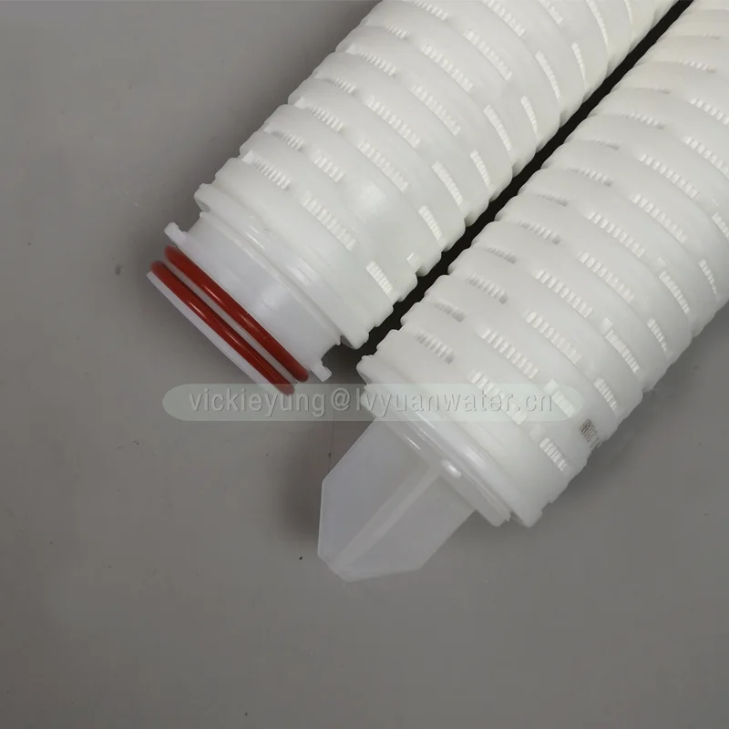10, 20 дюймов, 0,1, 0,2, 0,45 микрон, PTFE PES, плиссированный волоконный мембранный картридж, фильтрующий элемент для фильтра фармацевтического класса